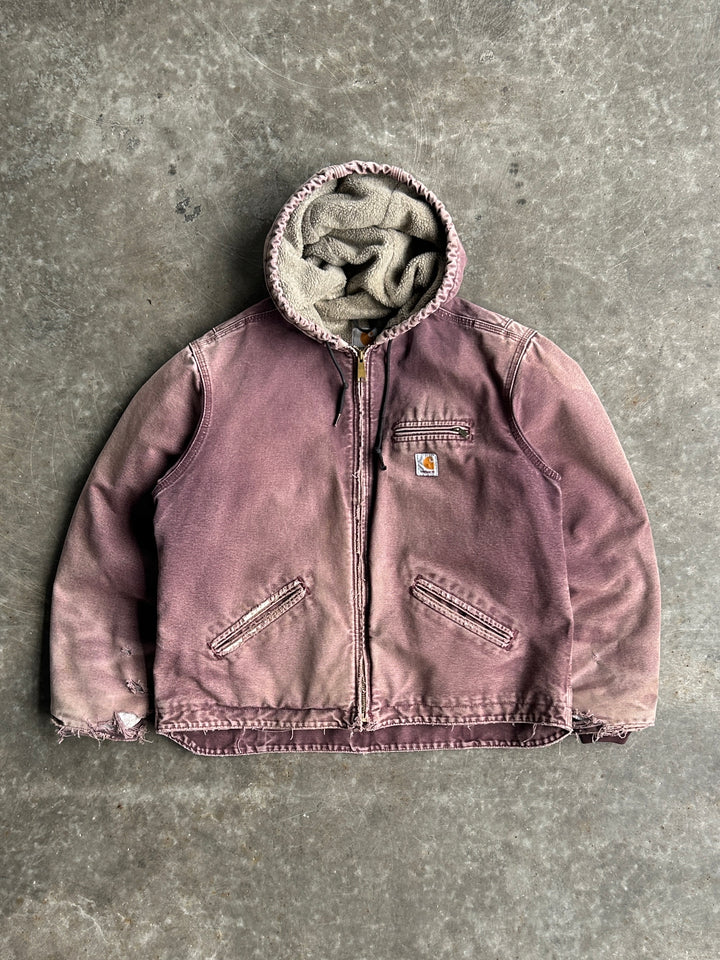 Vintage Maroon Sherpa Lined Jacket