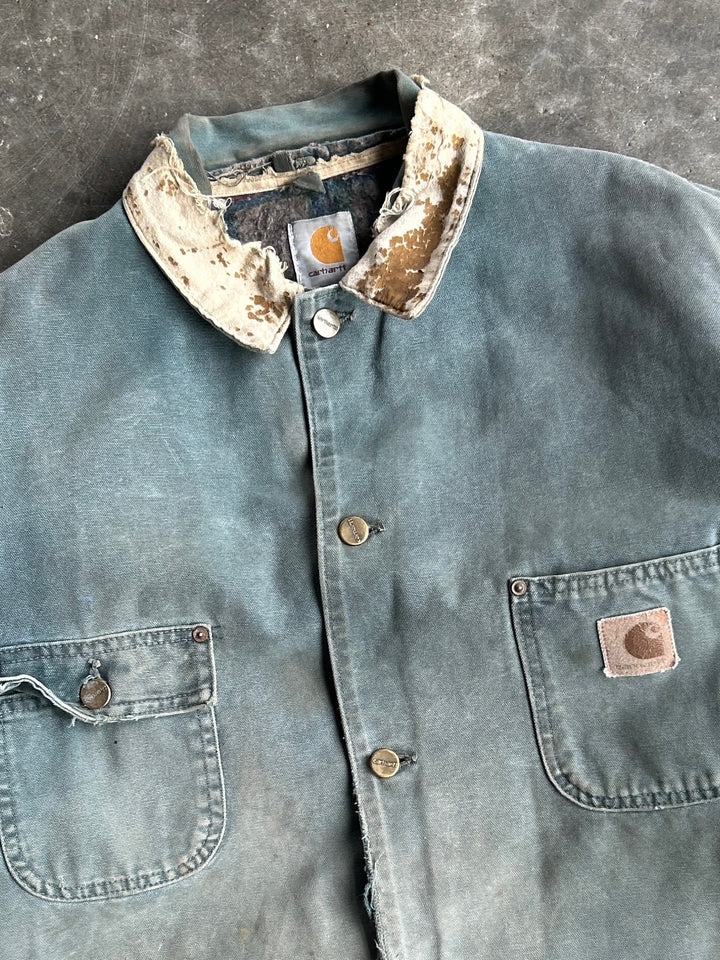 Vintage Distressed Green Jacket