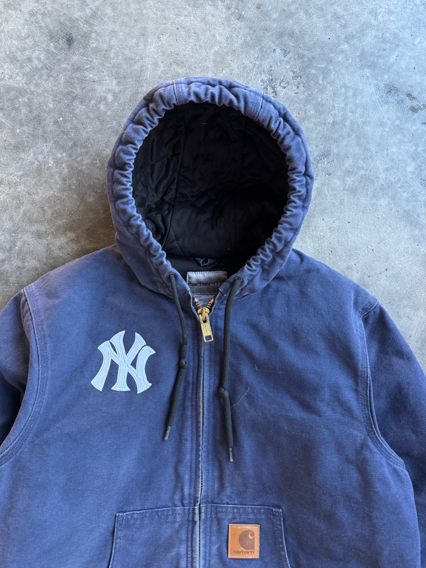 Vintage Navy Yankee Hooded Jacket