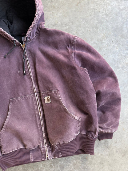Vintage Purple Hooded Jacket